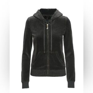 Juicy Couture black retro original zip up hoodie, Limited Edition in classic fit